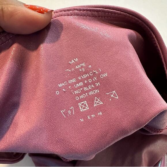 grrrl Leggings Metallic Purple/Pink Iridescent Print, Size "SAM" workout gym - Picture 6 of 15